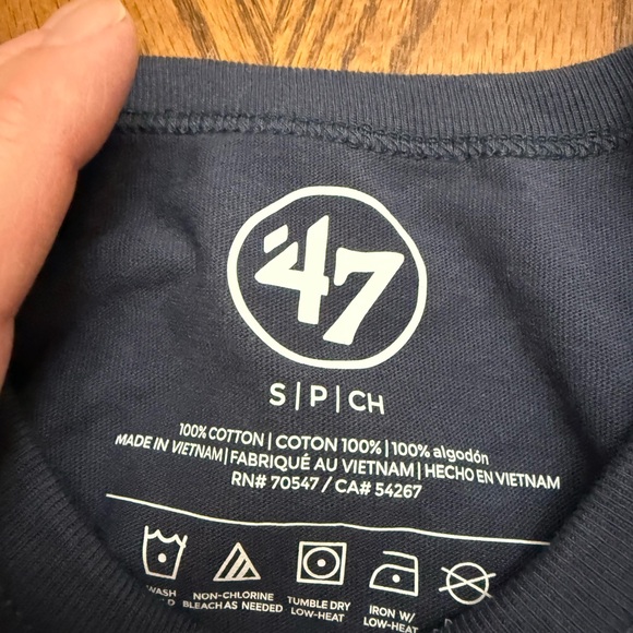 ‘New with Tags 47 Men's Navy Boston Red Sox Long Sleeve Shirt - Picture 4 of 6